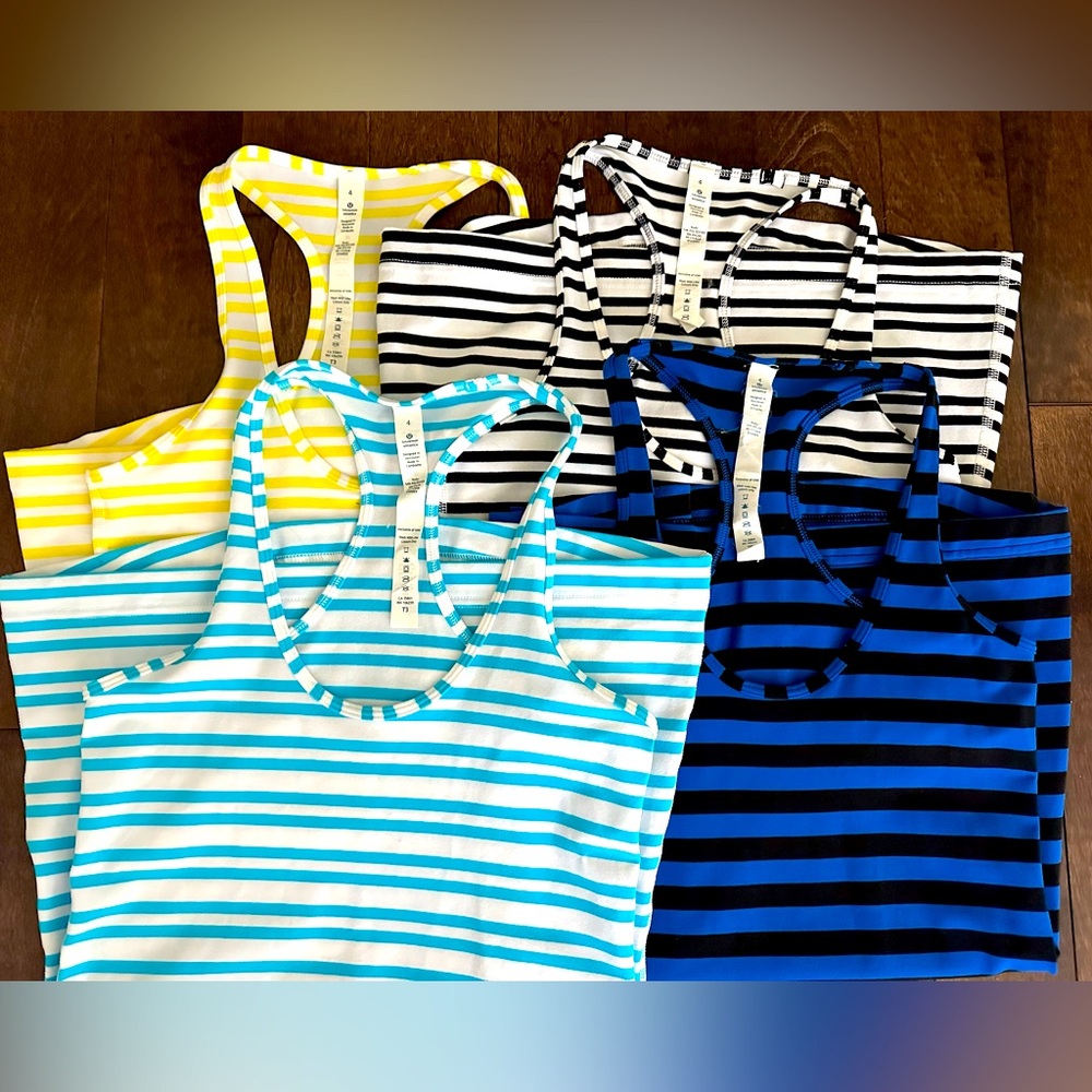 Lululemon Cool Racerback Tanks - Lot of 4 - size 4 EUC